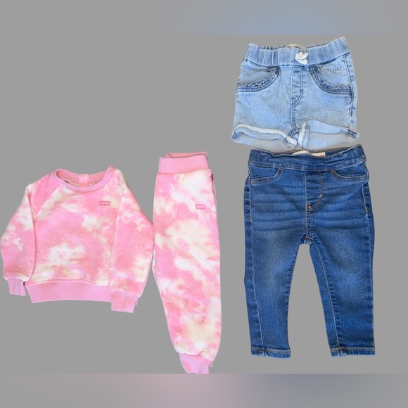 Levi's Other - Levi Toddler Girls Bundle | 4 Pieces | Tie Dye & Denim | 12 Months | Like New